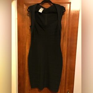 Herve Leger black bandage dress - size M
